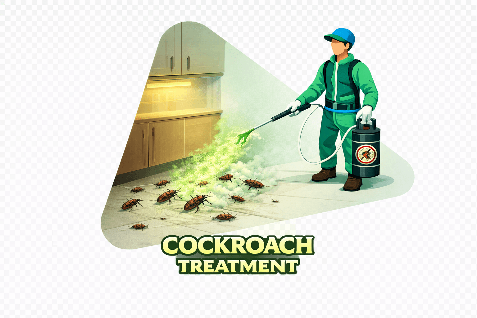 Kitchen cockroach treatment and control service