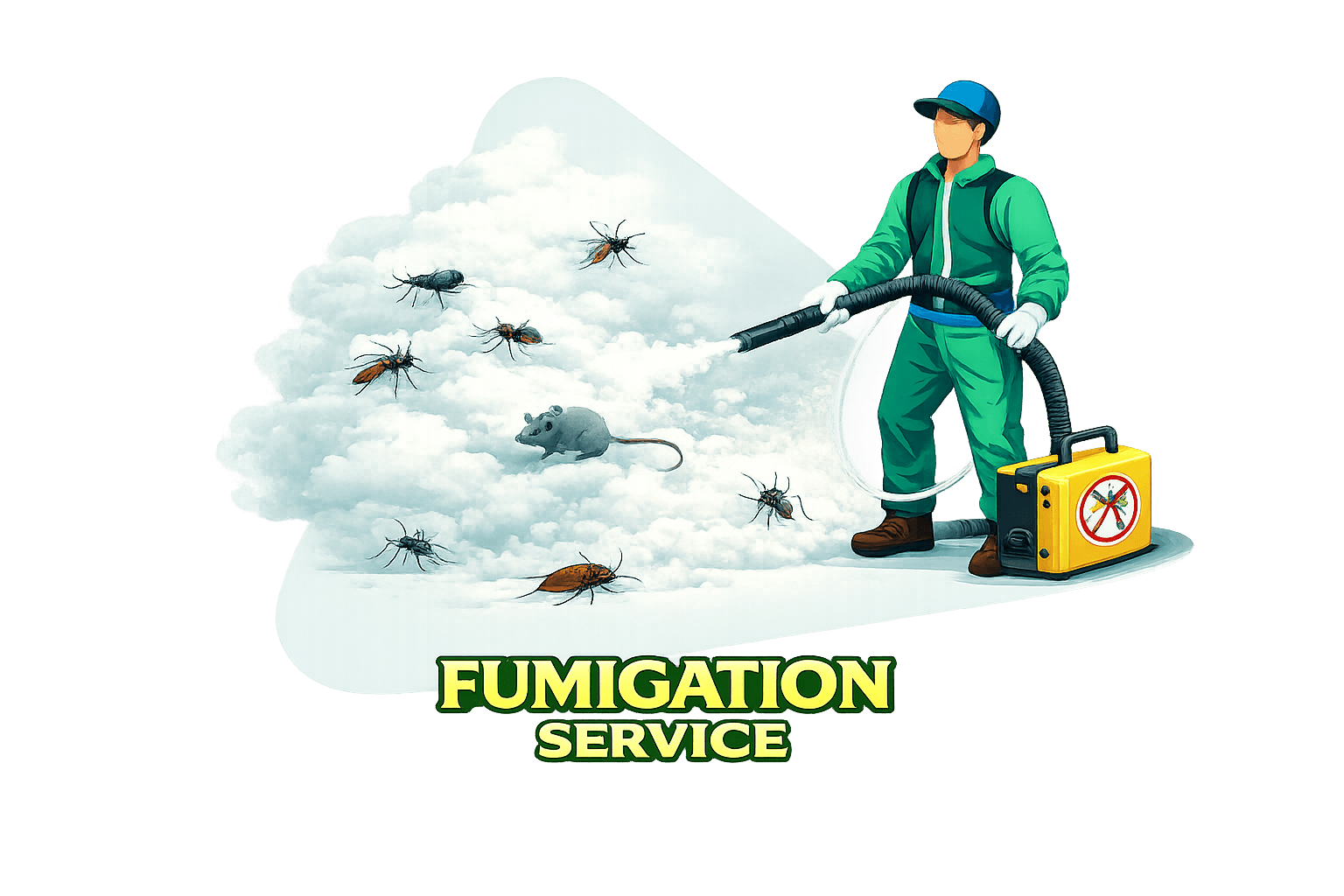 Fumigation service for enclosed pest treatment
