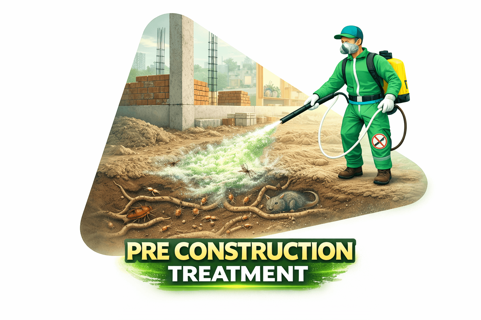 Routine pest control treatment for home and office